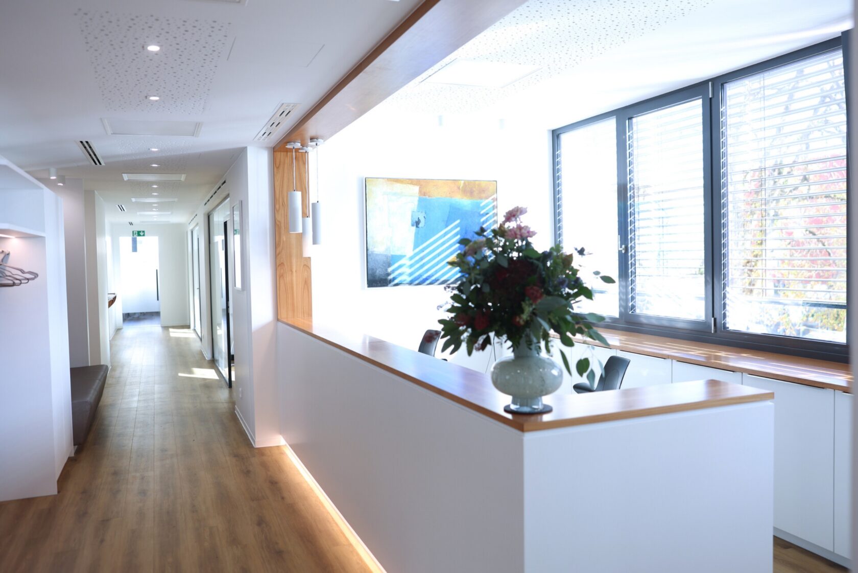 Empfang – Augenarztpraxis Drs. Thies in Stuttgart – Möhringen. Empfang - Augenarztpraxis Drs. Thies in Stuttgart - Möhringen.