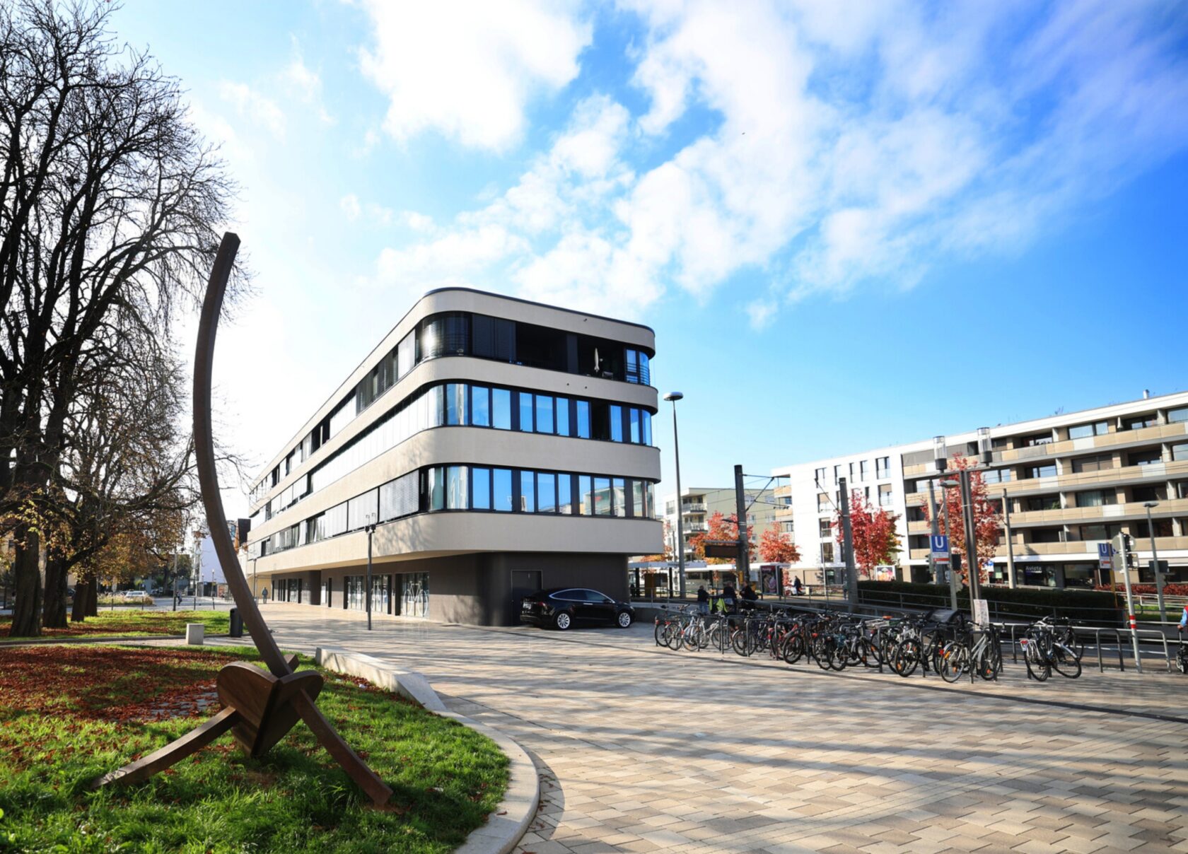 Augenarztpraxis Drs. Thies in Stuttgart – Möhringen. Außenansicht Haus - Augenarztpraxis Drs. Thies in Stuttgart - Möhringen.